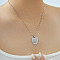 Brass Micro Pave Clear Cubic Zirconia Starfish Heart Pendant Necklaces for Special Occasions, Platinum, 15.75 inch(40cm)
