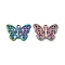 Ion Plating(IP) 304 Stainless Steel Pendants, Butterfly Charms, Rainbow Color, 18x25x2mm, Hole: 2.5mm