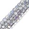 Electroplate Opaque Glass Beads, Faceted Barrel, Purple, 10x10mm, Hole: 1mm