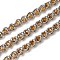 304 Stainless Steel Glass Link Chains, Unwelded, with Spool, Gold, 10x8x8mm