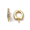 Horse Shoes Rack Plating Brass Micro Pave Cubic Zirconia Pendant Bails, Peg Bails, for Half Drilled Beads, Cadmium Free & Lead Free, Long-Lasting Plated, Real 18K Gold Plated, White, 9.5x7.5x2mm, Hole: 4.5mm, Pin: 0.8mm