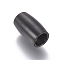 304 Stainless Steel Magnetic Clasps with Glue-in Ends, Frosted, Oval, Gunmetal, 14.5x9mm, Hole: 6mm