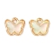 Rack Plating Alloy Glass Charms, Butterfly, Golden, Beige, 9x9.5x3.5mm, Hole: 1mm
