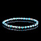 Natural & Dyed Imperial Jasper Beaded Stretch Bracelets for Men, Column, Turquoise