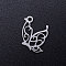 Tarnish Resistant 201 Stainless Steel Hollow Pendants, Butterfly, Stainless Steel Color, 15.5x13x1mm, Hole: 1.5mm