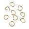 304 Stainless Steel Jump Rings, Round Ring, Open Jump Rings, Ion Plating(IP), Real 18K Gold Plated, 7x0.8mm, Inner Diameter: 5.7mm