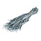 Goose feather Costume Accessories, Dyed, Dark Sea Green, 80~250x3~5mm, about 200pcs/bundle