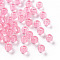 Transparent Acrylic Beads, Round, Hot Pink, 6x5mm, Hole: 1.8mm, about 4400pcs/500g