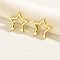 201 Stainless Steel Star Cuff Earrings