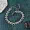 304 Stainless Steel Oval Link Bracelets for Women, Stainless Steel Color, 7-1/4x1/4 inch(18.4x0.8cm)