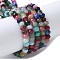 Dyed Natural Malaysia Jade Rondelle Beads Strands, Faceted, Mixed Color, 4x2~3mm, Hole: 1mm, about 110~115pcs/strand, 14 inch