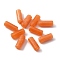 Acrylic Beads, Tube, Imitation Stone, Column, Dark Orange, 20x8mm, Hole: 2mm