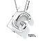 Brass Pave Clear Cubic Zirconia Shiny Balloon Letter Pendant Necklaces, Hip-hop Rock Necklaces, Platinum, Letter G, 15.75 inch(40cm)