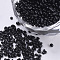 Glass Seed Beads, Dyed, Transparent Colours, For Nail Art Decoration, No Hole/Undrilled, Chip, Black, 1~3x1~1.5x1~1.5mm, about 450g/bag