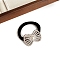 Shiny Rhinestone Elastic Hair Ties, with Plastic Imitation Pearl, Ponytail Holder for Girls Women, Bowknot, 54mm
