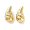 Brass Micro Pave Clear Cubic Zirconia Beads, Cadmium Free & Nickel Free & Lead Free, Teardrop, Real 14K Gold Plated, 11.5x5.5x6.5mm, Hole: 1.2mm