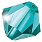 Preciosa® Crystal Beads, Czech Crystal, Bicone(451 69 302 Rondelle), 60230 Blue Zircon, 4mm, Hole: 0.8mm