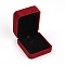 Rectangle Velvet Pendant Boxes, with Flip, Red, 8.2x7cm