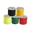 Nylon Jewelry Thread, with Nylon Wire inside, Round, Mixed Color, about 0.8mm in diameter, about 32.8 yards(30m)/roll