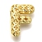 Brass Pendants, Hollow Letter Charms, Rack Plating, Long-Lasting Plated, Cadmium Free & Lead Free, Letter F, 21x15.5x7.5mm, Hole: 5x2.7mm