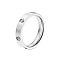 Stainless Steel Finger Rings, with Rhinestone, Stainless Steel Color, US Size 7(17.3mm)