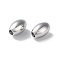 Brass Beads, Cadmium Free & Nickel Free & Lead Free, Rice, Real Platinum Plated, 5x3mm, Hole: 1mm