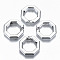 CCB Plastic Linkings Rings, Quick Link Connectors, For Jewelry Cross Chains Making, Octagon, Platinum, 25x25x6mm, Inner Diameter: 16.5x16.5mm