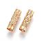 Ion Plating(IP) 304 Stainless Steel Beads, Tube, Hollow, Golden, 12x4mm, Hole: 3.5mm