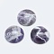 Natural Amethyst Cabochons, Half Round, 19.5~20x6~7mm