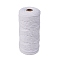Cotton Macrame Cord, Round Macrame Rope for Wall Hangers, Boho Decorations, DIY Macrame Craft, White, 3mm, about 109.36 Yards(100m)/Roll