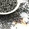 Glass Seed Beads, Silver Lined, Cylinder, Gainsboro, 2x1.5mm, Hole: 1.4mm, about 5599pcs/50g