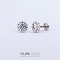 Stainless Steel Micro Pave Clear Cubic Zirconia Cartilage Earrings for Women Men, Flat Back Earring, Flower, 6mm, Pin: 1.2mm
