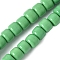 Handmade Lampwork Beads Strands, Rondelle, Lime Green, 7.5x5.5mm, Hole: 1.5~1.8mm, about 40pcs/strand, 9.35''(23.75cm)