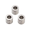 Non-Tarnish 201 Stainless Steel Beads, Grooved Beads, Column, Stainless Steel Color, 6x6mm, Hole: 3.5mm