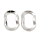 Non-Tarnish 304 Stainless Steel Linking Rings, Quick Link Connector, Wavy Oval, Stainless Steel Color, 13x9x1.3mm, Inner Diameter: 10x5mm