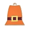 Thanksgiving Day Theme Alloy Enamel Pendants, Golden, Hat, 23x19.5x1.5mm, Hole: 2mm