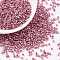 Cylinder Seed Beads, Metallic Colours, Uniform Size, Violet, 2x1.5mm, Hole: 0.8mm, about 40000pcs/bag, 450g/bag