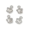 304 Stainless Steel Charms, Star Charms, Anti-Tarnish, Stainless Steel Color, 7.5x5.5x3.5mm, Hole: 1.2mm