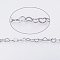 Tarnish Resistant 304 Stainless Steel Link Chains, Soldered, Heart, Stainless Steel Color, 3.6x5x0.6mm, about 32.8 Feet(10m)/card