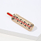 Alloy Brooch, Thermometer, Red, 55x15mm