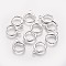 Brass Huggie Hoop Earring Findings, with Horizontal Loops, Long-Lasting Plated, Lead Free & Nickel Free, Real Platinum Plated, 14.7x11.7x2mm, Hole: 1.8mm