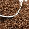 Transparent Colours Glass Seed Beads, Mushroom, Camel, 5.5x4.5mm, Hole: 1mm, 4150pcs/pound