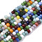 Opaque Glass Beads Strands, Faceted, Rondelle, Mixed Color, 2mm, Hole: 0.7mm, about 190~196pcs/strand, 12.44 inch~12.71 inch(31.6~32.3cm)