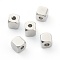Non-Tarnish 304 Stainless Steel Beads, Cube, Faceted, Stainless Steel Color, 4x4x4mm, Hole: 1.5mm
