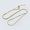 925 Sterling Silver Chain Necklaces, with Slider Beads and Spring Ring Clasps, with 925 Stamp, Real 18K Gold Plated, 18 inch(45cm), Hole: 2mm, Pin: 0.8mm