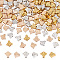 150Pcs 3 Colors Tibetan Style Alloy Beads, Lead Free & Cadmium Free, Fan, Mixed Color, 9x10x4mm, Hole: 1.6mm, 50pcs/color
