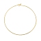 Rack Plating Brass Choker Necklaces, Lead Free & Cadmium Free, Long-Lasting Plated, Real 18K Gold Plated, Inner Diameter: 5.71 inch(14.5cm)