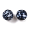 Handmade Lampwork Beads, Round, Imtation Alabaster Beads, Black, 7.5~8x8mm, Hole: 1.6mm