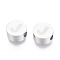 Tarnish Resistant 304 Stainless Steel Beads, Flat Round with Letter, Letter.J, 10x4.5mm, Hole: 2mm