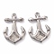 Non-Tarnish 304 Stainless Steel Pendants, Anchor, Stainless Steel Color, 23x16x3mm, Hole: 1.8mm